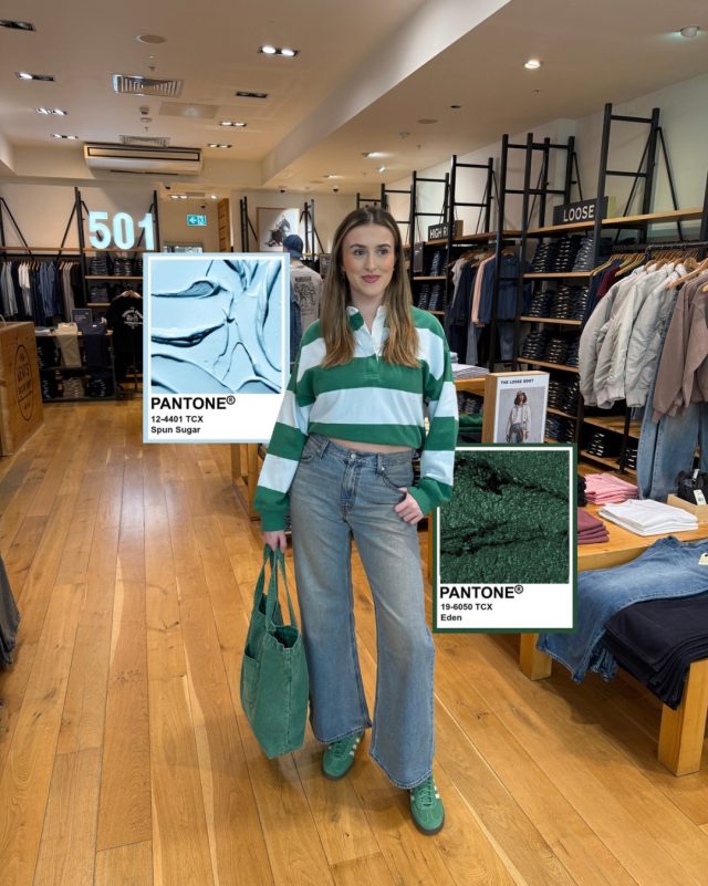 The ultimate colour combo 🫐🍋🟩🩵🫒Blue for calm, green for that fresh spring energy. A look that just works.Outfit from @levis, shoes from @officeshoes #fashioninspo #ootd #colourcombo #styleinspo #fyp